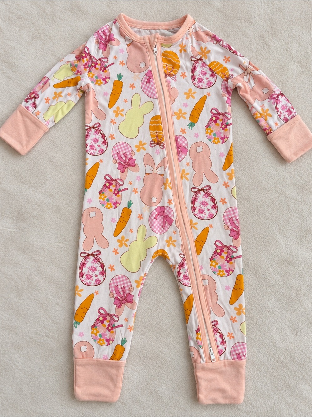 Easter Bunny & Carrot Zippy Pajamas 18–24M